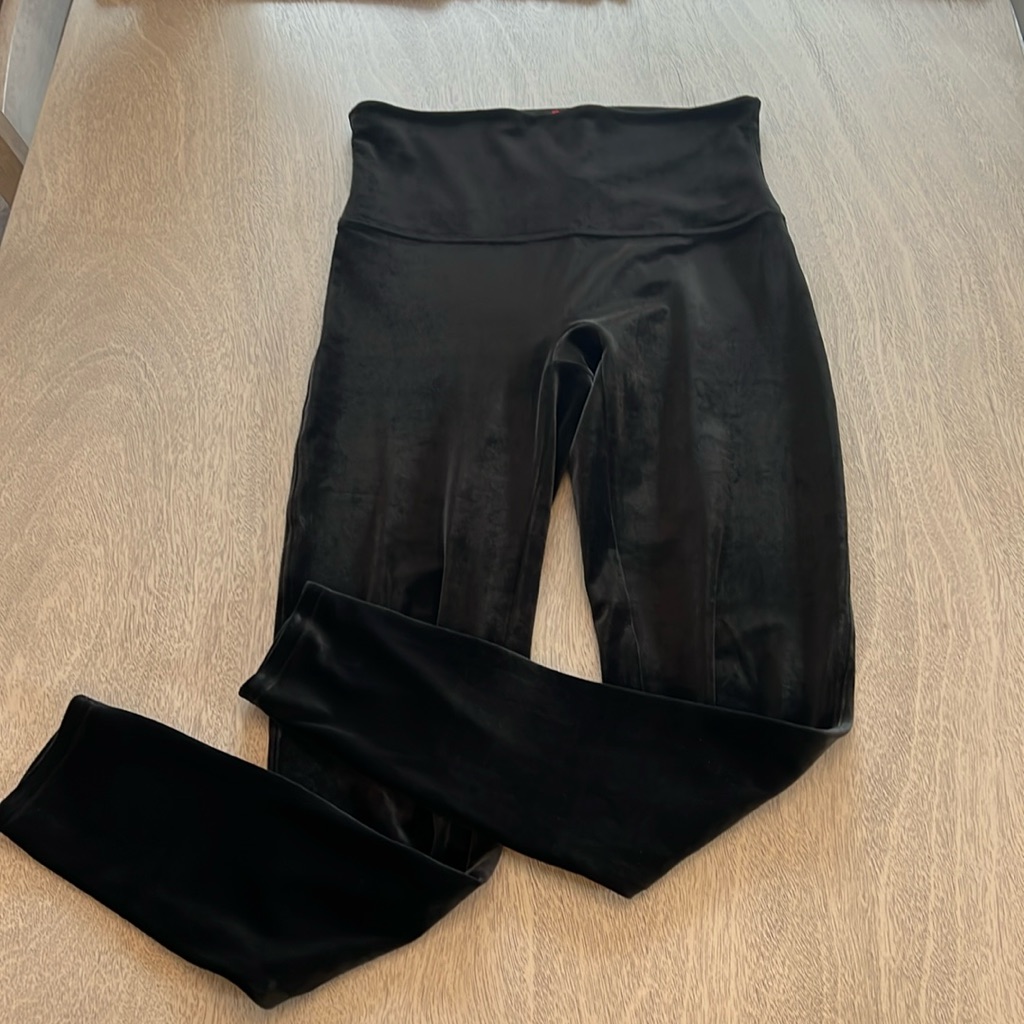 Spanx Black Velvet Leggings